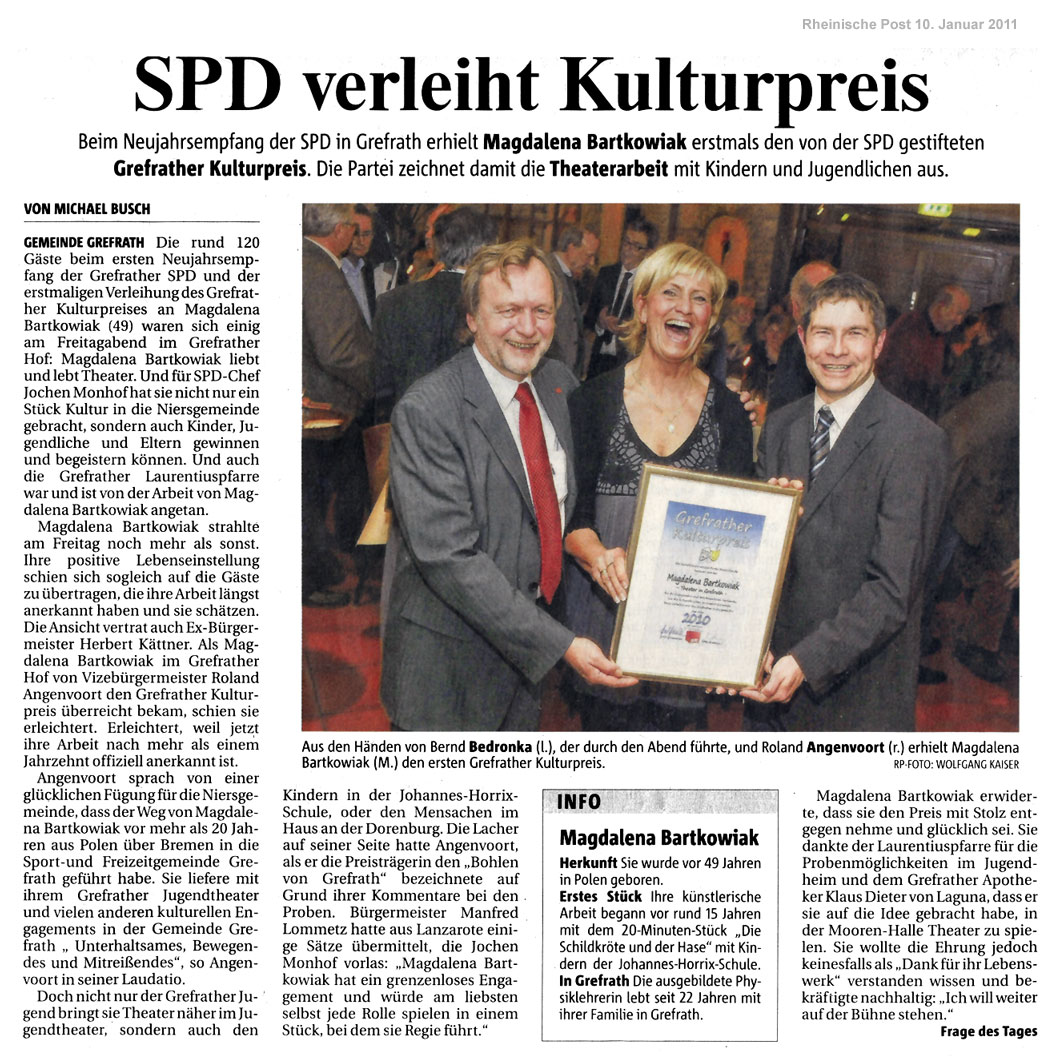Kulturpreis für Bartkowiak